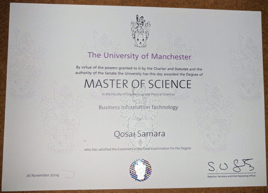Masters of Science